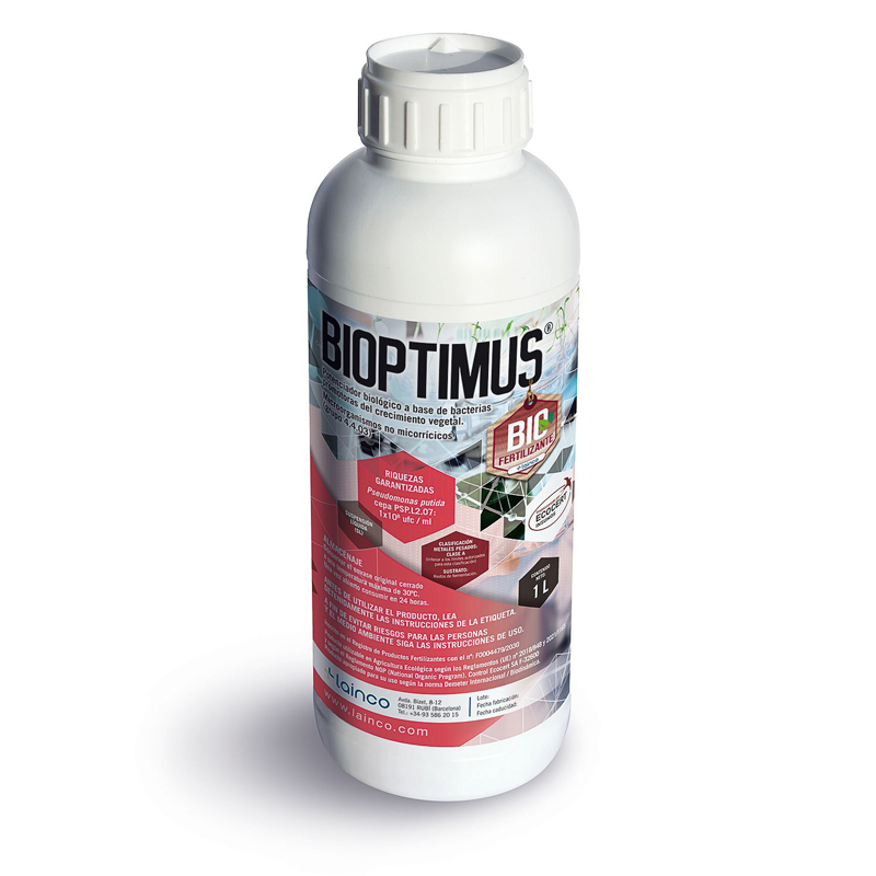 BIOPTIMUS | FERTILIZANTES Y NUTRICION VEGETAL | Potenciador biológico a base de bacterias promotoras del crecimiento vegetal.